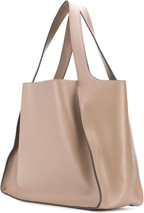 Stella McCartney Draagtas met geperforeerd logo Grijs