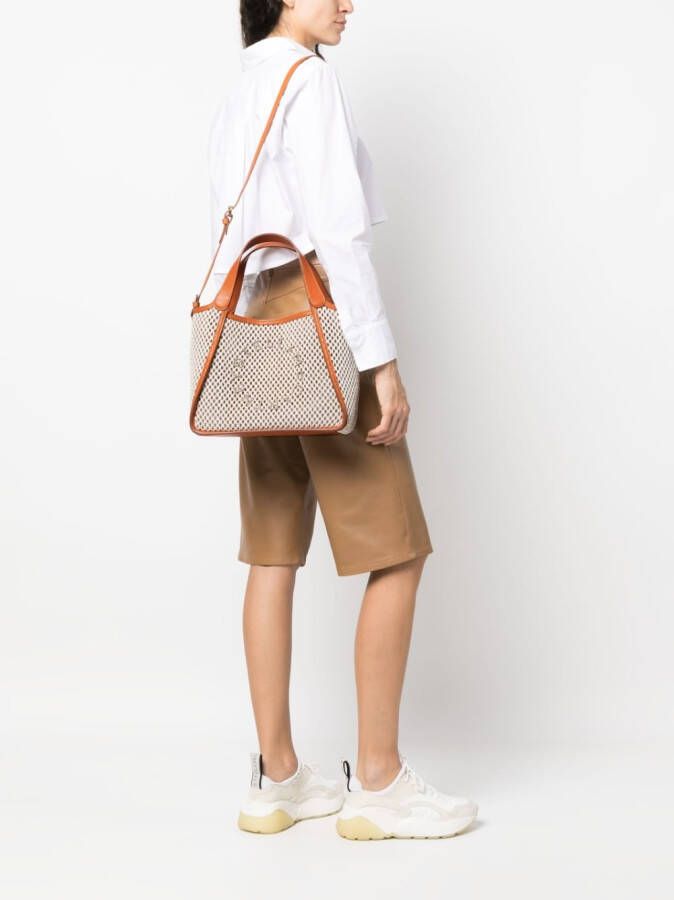 Stella McCartney Shopper met mesh Bruin