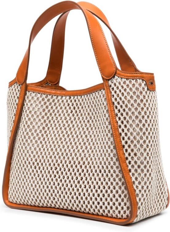 Stella McCartney Shopper met mesh Bruin