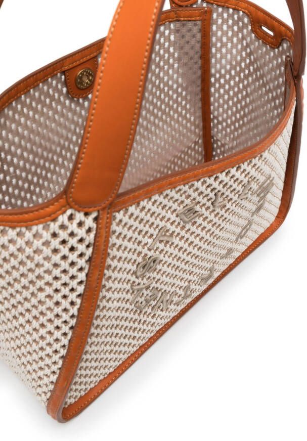 Stella McCartney Shopper met mesh Bruin