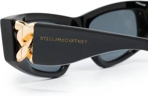 Stella McCartney Eyewear Zonnebril met rechthoekig montuur Zwart