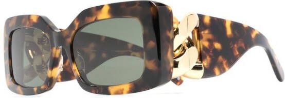 Stella McCartney Eyewear Zonnebril met vierkant montuur Bruin