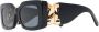 Stella McCartney Eyewear Zonnebril met vierkant montuur Zwart - Thumbnail 2