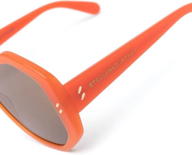 Stella McCartney Eyewear Zonnebril met geometrisch montuur Oranje