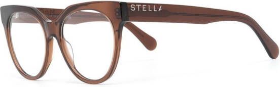 Stella McCartney Eyewear Pantos zonnebril met doorzichtig montuur Bruin