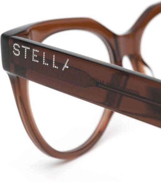 Stella McCartney Eyewear Pantos zonnebril met doorzichtig montuur Bruin