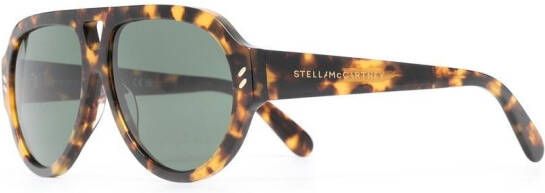 Stella McCartney Eyewear Zonnebril met piloten montuur Bruin