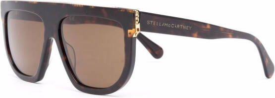 Stella McCartney Eyewear Zonnebril met vierkant montuur Bruin