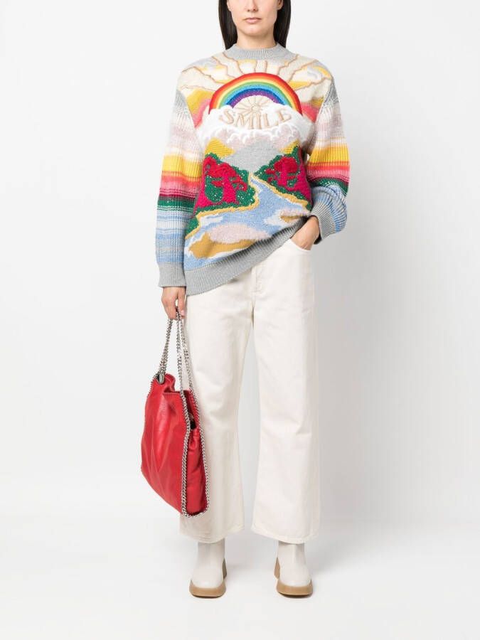 Stella McCartney Intarsia trui Grijs