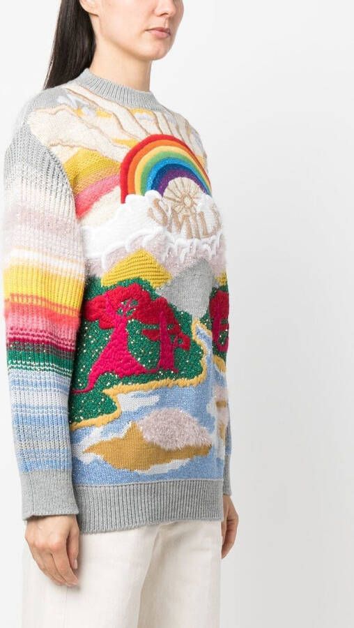 Stella McCartney Intarsia trui Grijs