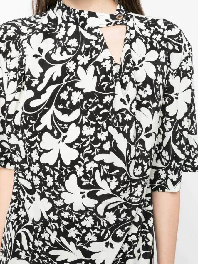 Stella McCartney Blouse met bloemenprint Zwart