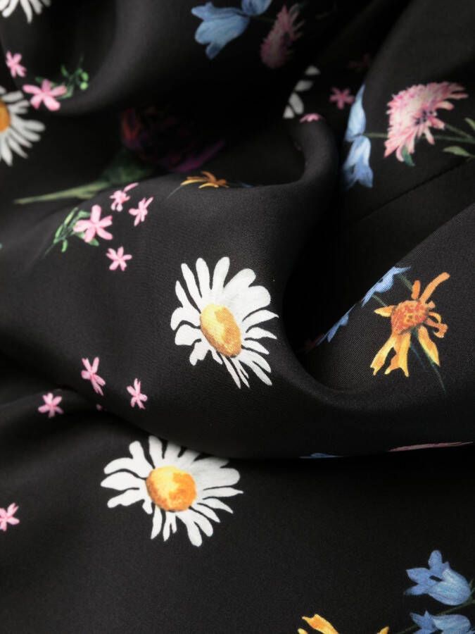 Stella McCartney Maxi-jurk met bloemenprint Zwart