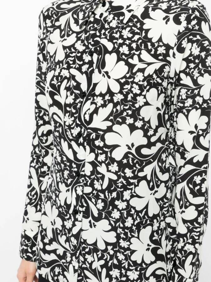 Stella McCartney Blouse met bloemenprint Zwart