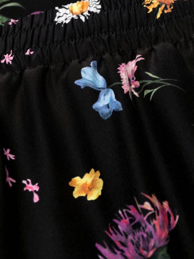 Stella McCartney Broek met bloemenprint Zwart