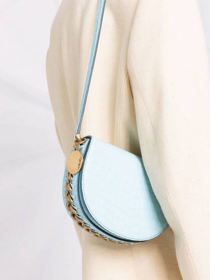 Stella McCartney Frayme kleine schoudertas Blauw