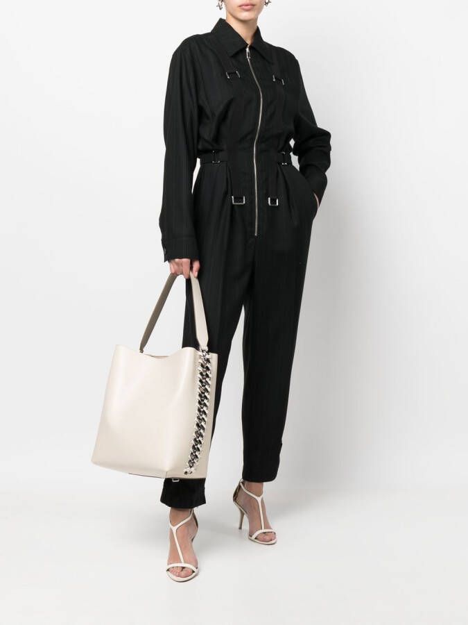 Stella McCartney Frayme shopper met ketting Beige
