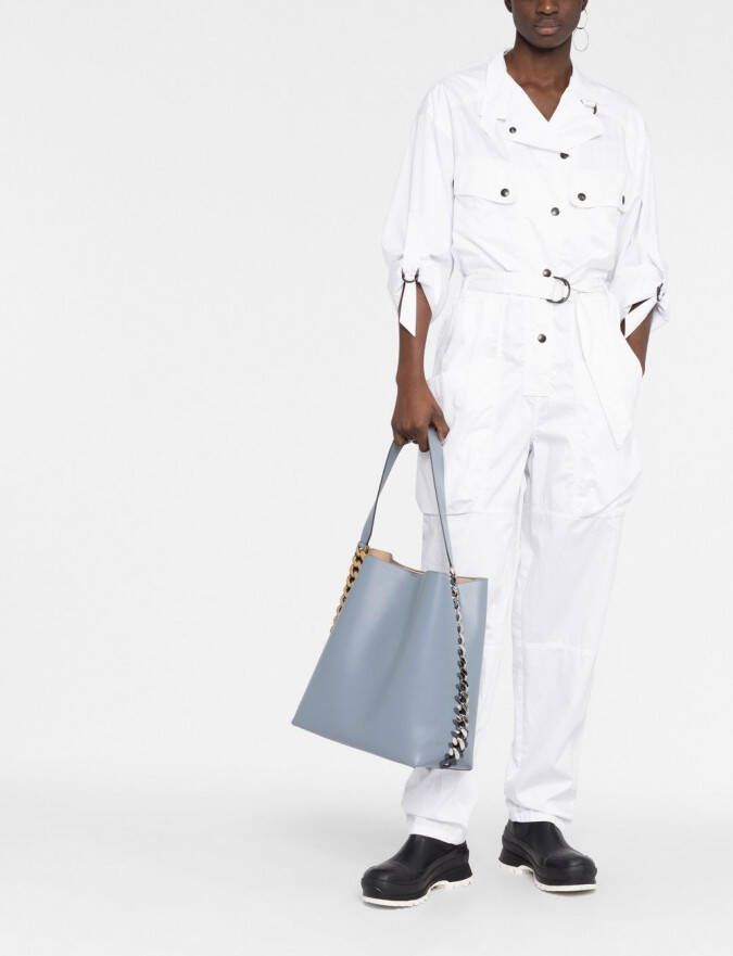 Stella McCartney Frayme shopper met ketting Blauw