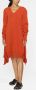 Stella McCartney Gedrapeerde jurk Oranje - Thumbnail 2