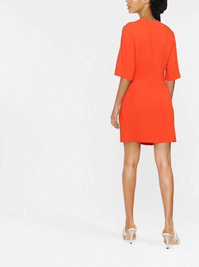 Stella McCartney Gedrapeerde mini-jurk Oranje