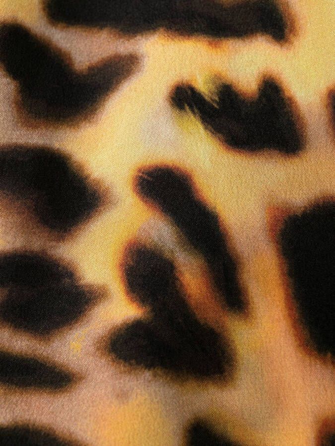 Stella McCartney Haltertop met luipaardprint Bruin