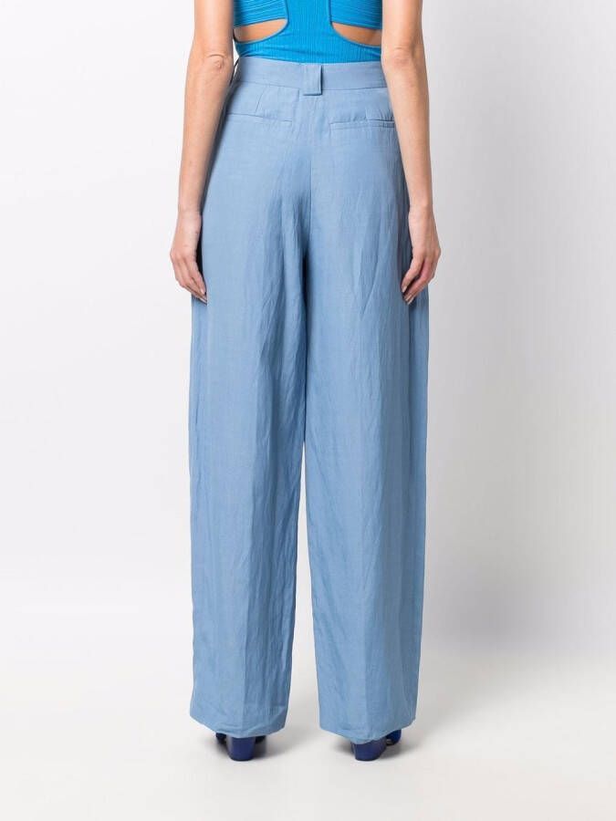 Stella McCartney High waist pantalon Blauw
