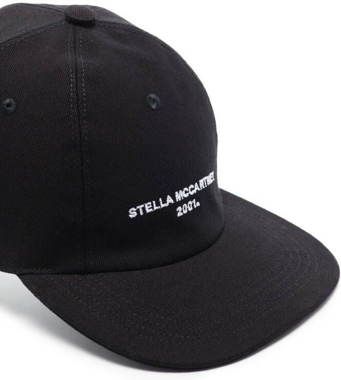 Stella McCartney Honkbalpet met geborduurd logo Zwart