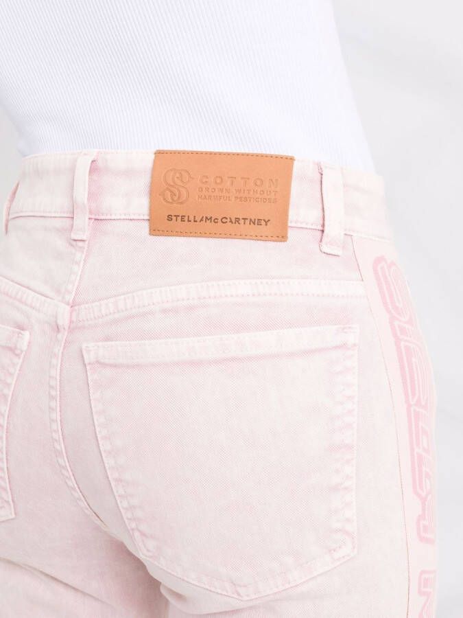 Stella McCartney Jeans met logoband Roze