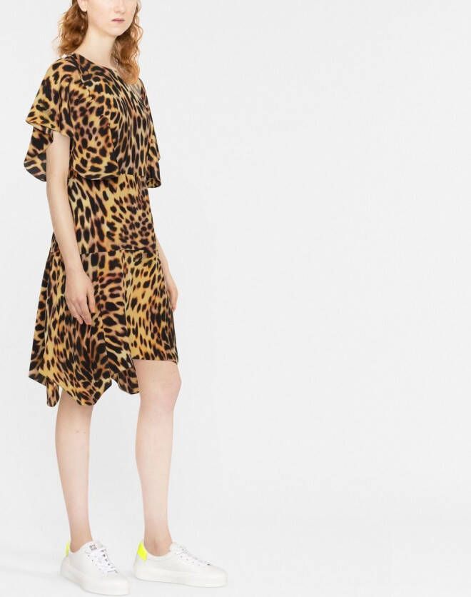 Stella McCartney Jurk met luipaardprint Bruin