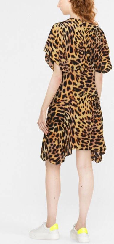 Stella McCartney Jurk met luipaardprint Bruin