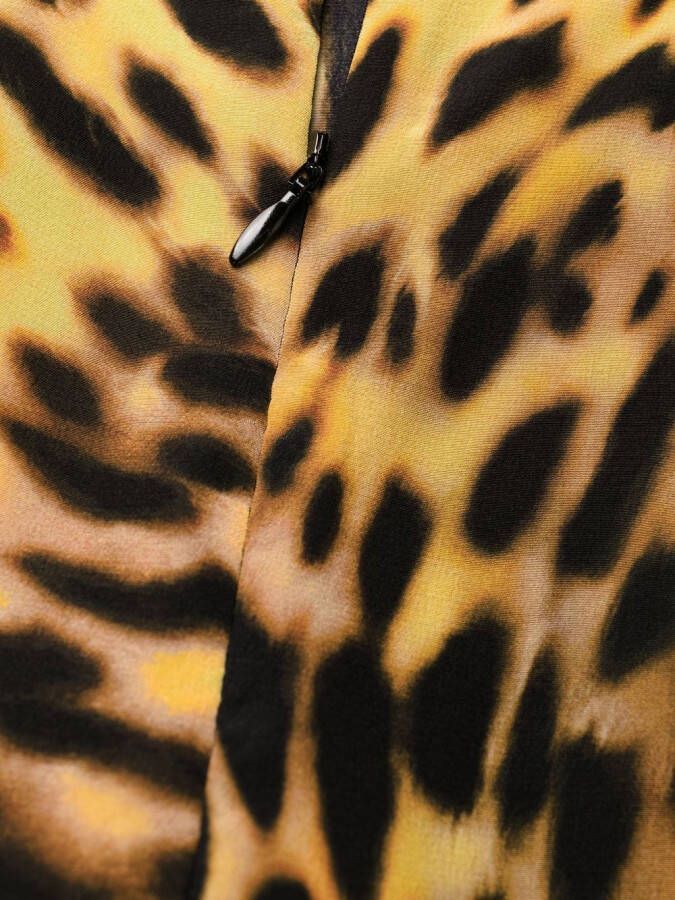 Stella McCartney Jurk met luipaardprint Bruin
