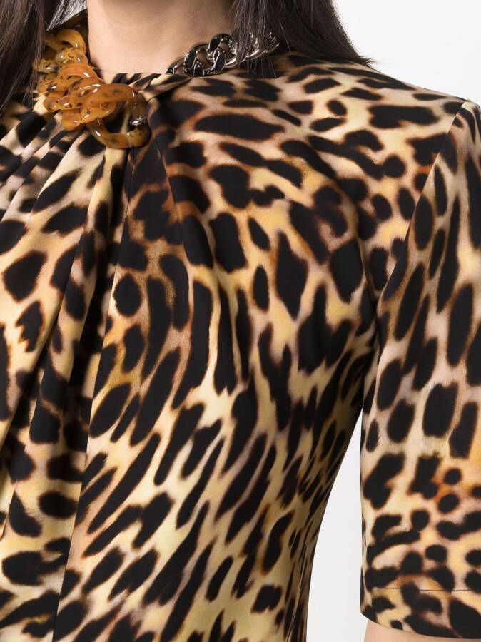 Stella McCartney Jurk met luipaardprint Beige