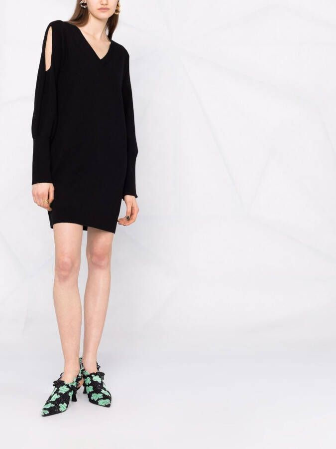 Stella McCartney Jurk met V-hals Zwart
