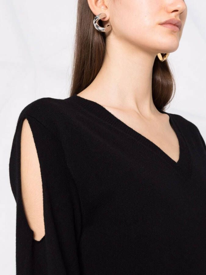 Stella McCartney Jurk met V-hals Zwart