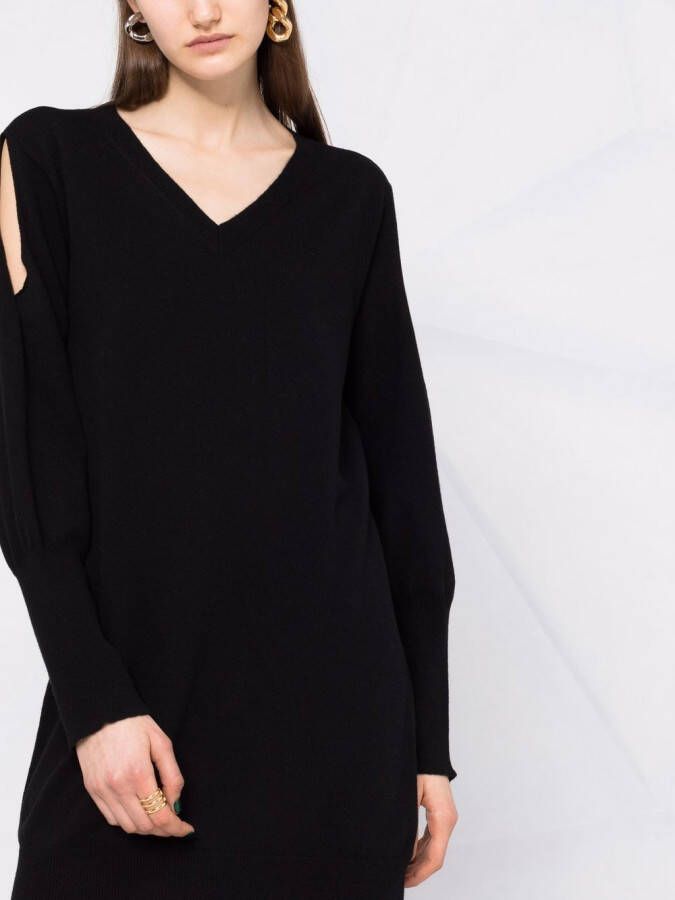 Stella McCartney Jurk met V-hals Zwart