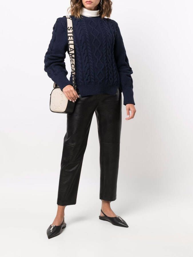 Stella McCartney Kabelgebreide trui Blauw