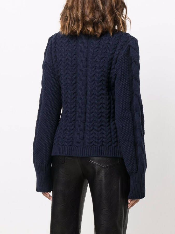 Stella McCartney Kabelgebreide trui Blauw