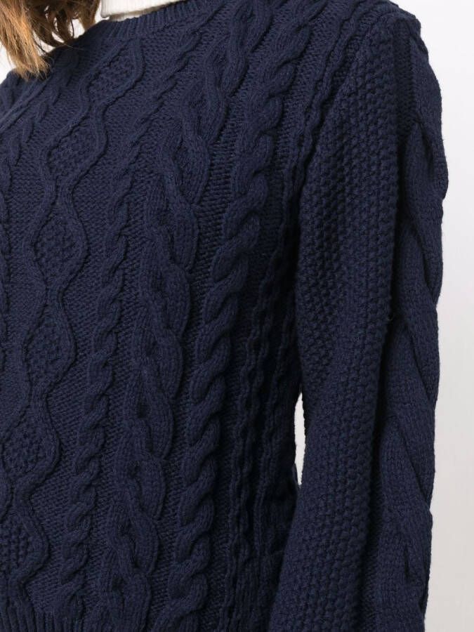 Stella McCartney Kabelgebreide trui Blauw