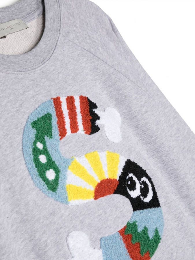 Stella McCartney Kids Sweater met abstracte print Grijs