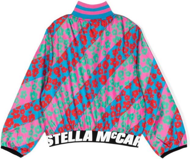 Stella McCartney Kids Bomberjack met bloemenprint Veelkleurig