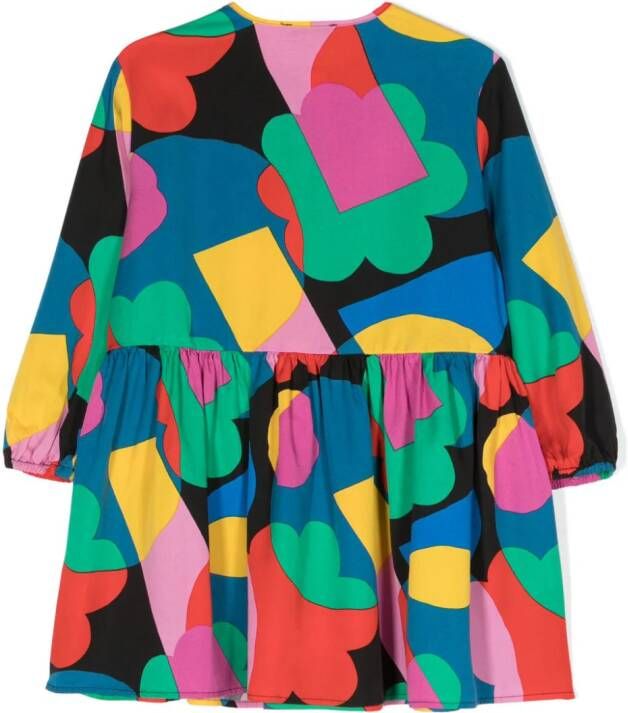 Stella McCartney Kids Flared jurk Blauw