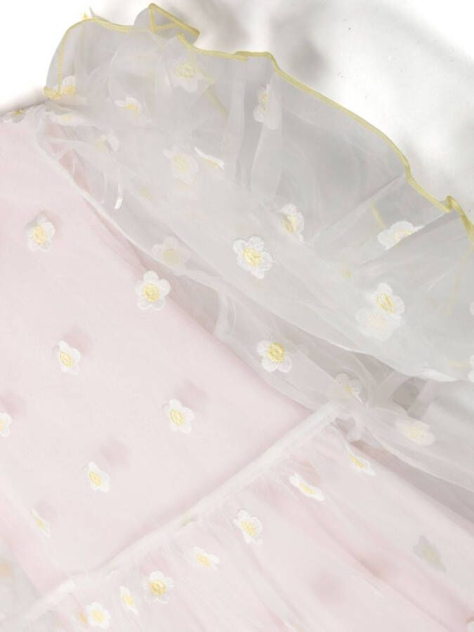 Stella McCartney Kids Mini-jurk met geborduurde bloemen Wit