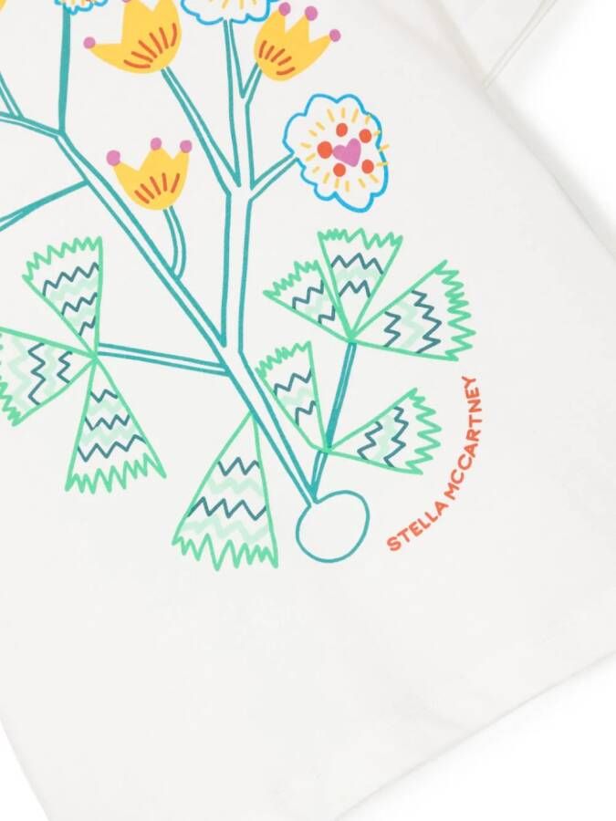 Stella McCartney Kids T-shirt met bloemenprint Wit