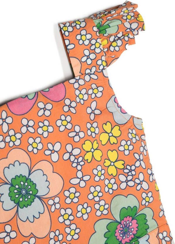 Stella McCartney Kids Top met bloemenprint Oranje
