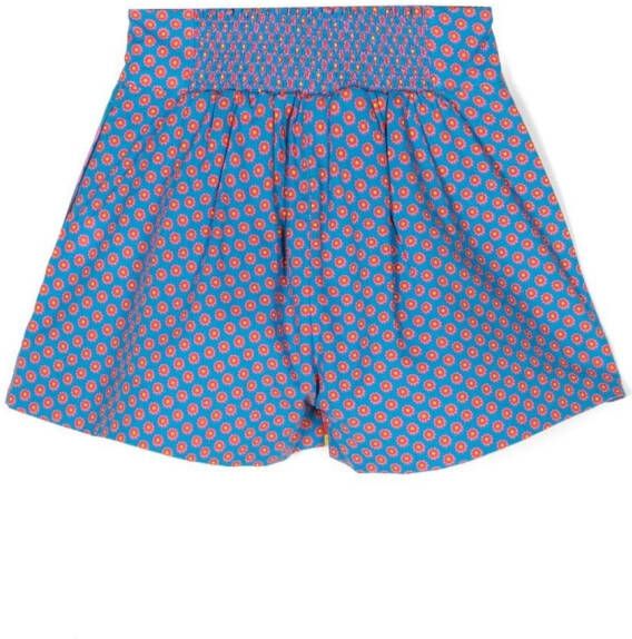 Stella McCartney Kids Shorts met bloemenprint Blauw