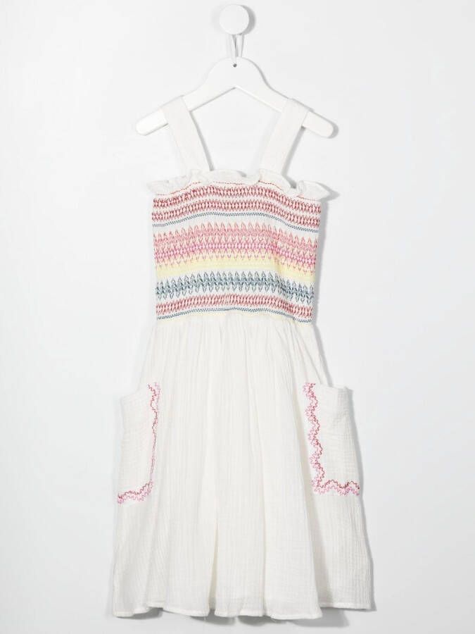 Stella McCartney Kids Geweven jurk Wit