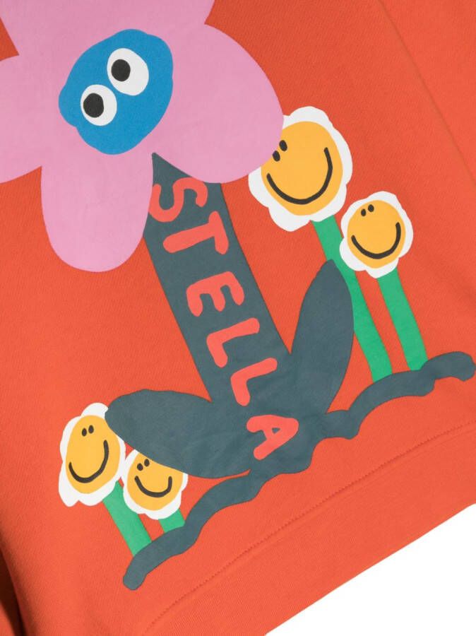 Stella McCartney Kids Sweater met bloemenprint Oranje