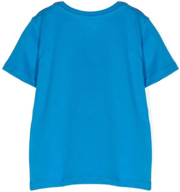Stella McCartney Kids T-shirt met grafische print Blauw
