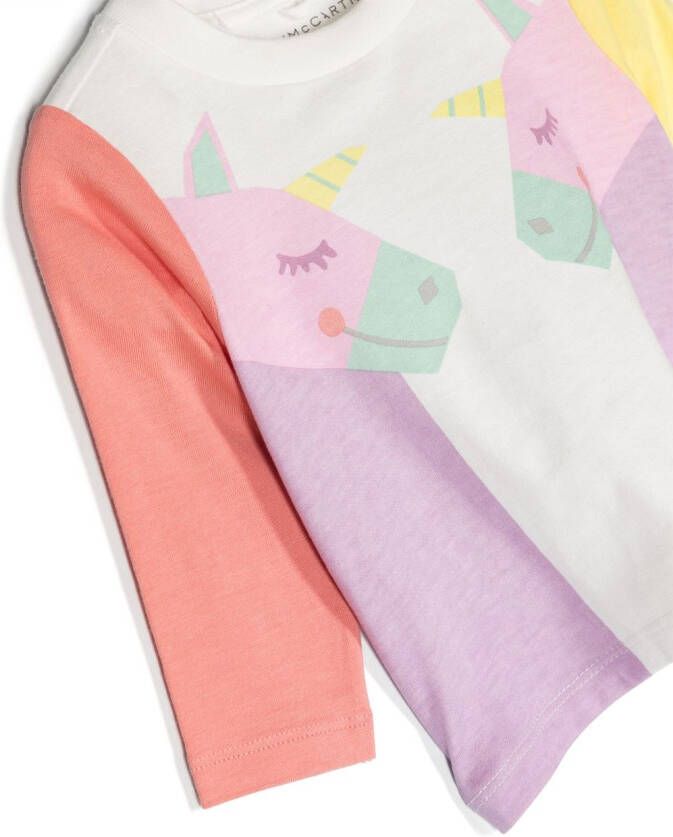 Stella McCartney Kids graphic-print cotton top Wit