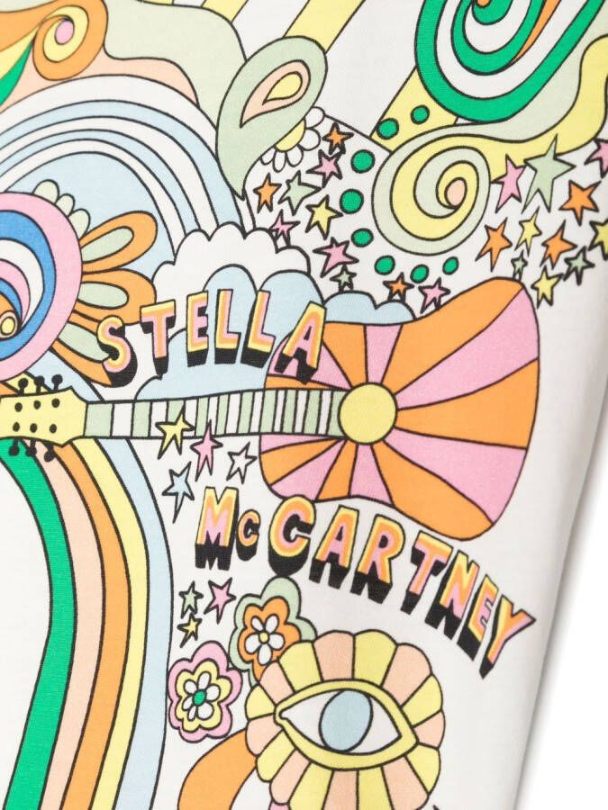 Stella McCartney Kids Jurk met print Wit