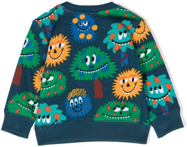 Stella McCartney Kids graphic-print organic cotton sweatshirt Blauw